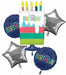 Modern Happy Birthday Foil Balloon Bouquet