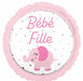 Bébé Fille Elephant 18" Round Foil Balloon