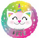 Bonne Fête Caticorn 18-Inch Round Foil Balloon