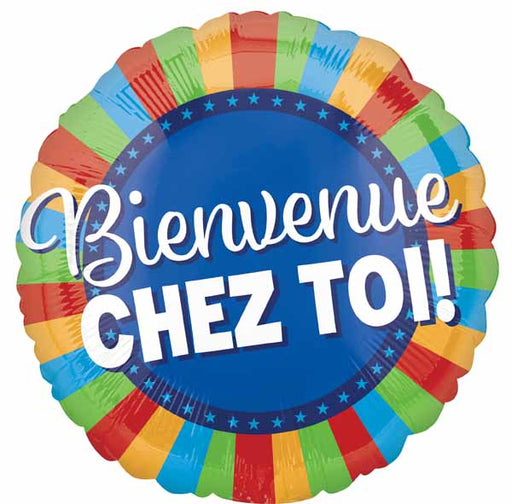 Bienvenue Chez Toi Jumbo French Welcome Home Foil Balloon