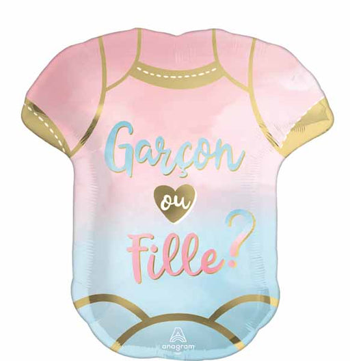 Garçon ou Fille? 24-Inch Foil Gender Reveal Balloon