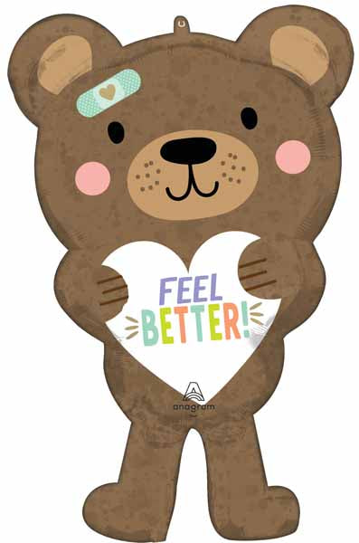 Feel Better Bear 30-Inch Foil Balloon