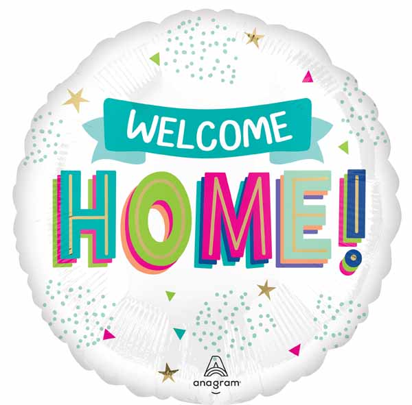 Welcome Home 18-Inch Round Foil Balloon