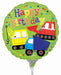 Happy Birthday Trucks 4-Inch Round Foil Balloon