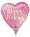 Happy Birthday Sparkle 9" Heart Foil Balloon