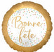 Bonne Fête Confetti 18-Inch Round Foil Balloon