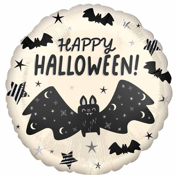 Bat Attack Halloween 18-Inch Round Foil Balloon