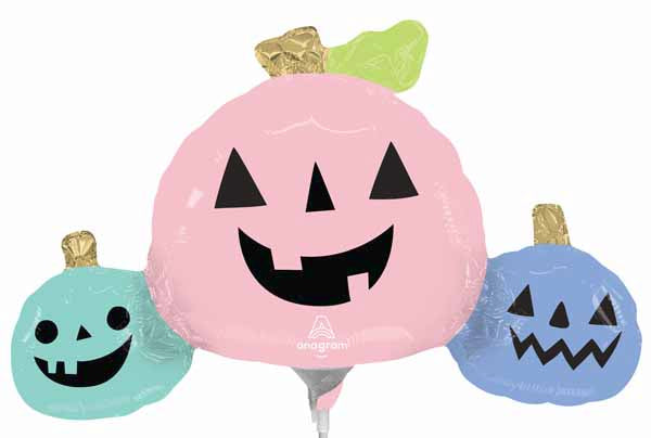 Pastel Halloween Pumpkin Mini Shape Foil Balloon