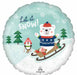 Bear Let It Snow 18-Inch Round Foil Balloon