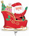 Starry Night Santa Mini Shape Foil Balloon
