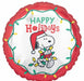 Peanuts Happy Holidays 18-Inch Round Foil Balloon