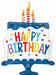 Happy Birthday Tiered Cake Foil Balloon, 29 Inch