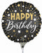 BLACK GOLD SILVR HBD 9" RND FOIL A15