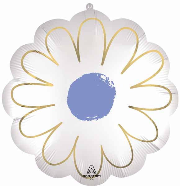 Satin Purple Daisy Foil Balloon, 21 Inch
