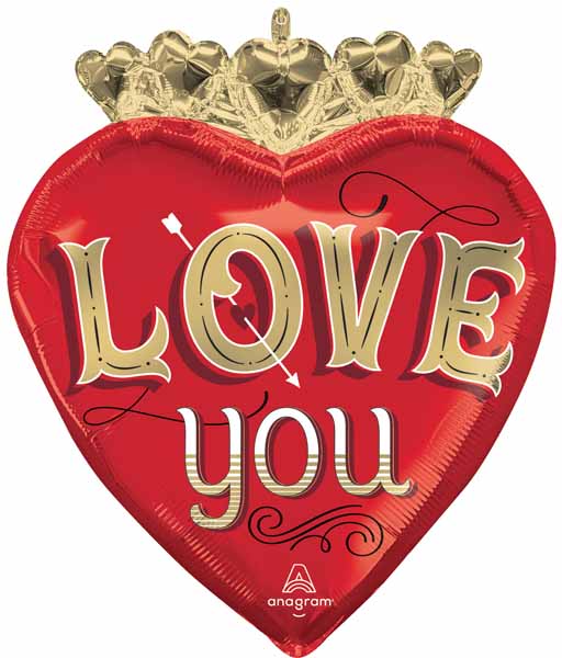 Just My Type Love 23-Inch Shaped Foil Balloon