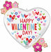 Hearts & Daisies Valentine's Day Foil Balloon, 25 Inch