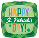 Happy St. Patrick's Day 18-Inch Square Foil Balloon