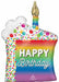 Rainbow Slice Happy Birthday 28-Inch Foil Balloon
