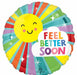 Sunny Wish Get Well 18" Round Foil Balloon