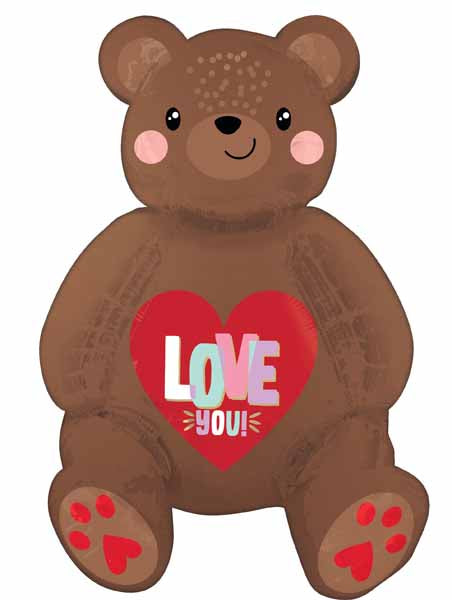Love Bear Sitter 20-Inch Foil Balloon