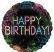 Let's Glow Crazy Happy Birthday 18" Round Foil Balloon