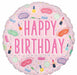 Spa Party Happy Birthday 18" Round Foil Balloon