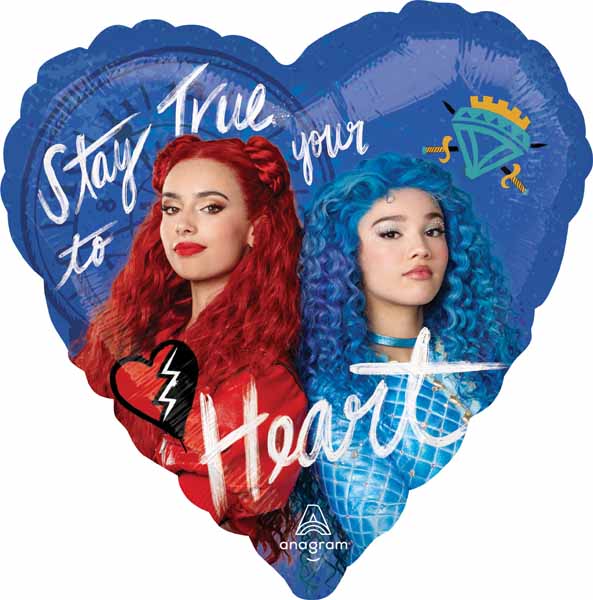 Disney Descendants 4 Jumbo Heart Foil Balloon, 28 Inch