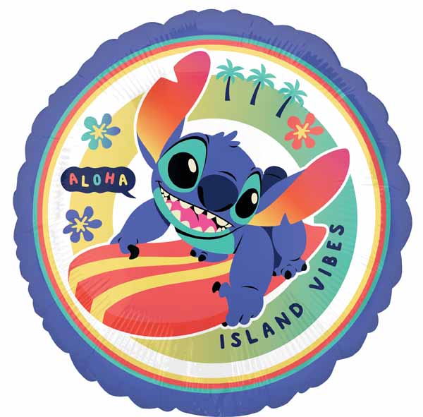 Disney Stitch 18-Inch Round Foil Balloon