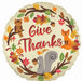 Fall Give Thanks 18-Inch Round Foil Balloon