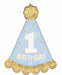 Mister 1st Birthday Hat Foil Balloon, 34 Inch