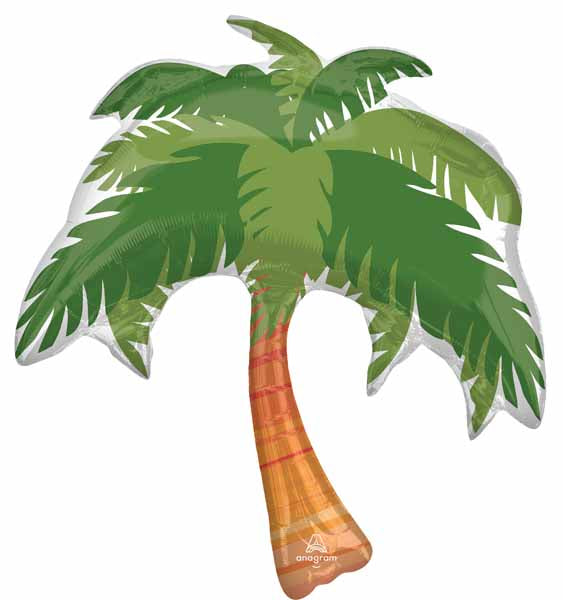 Beach Life Palm Tree 33 Inch Foil Balloon