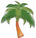Beach Life Palm Tree 33 Inch Foil Balloon