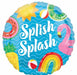 Pool Party Splash 18-Inch Round Foil Balloon