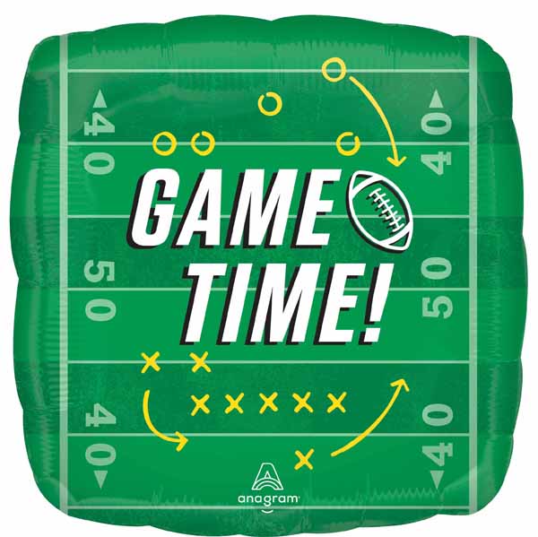 Game Time 18-Inch Square Foil Balloon