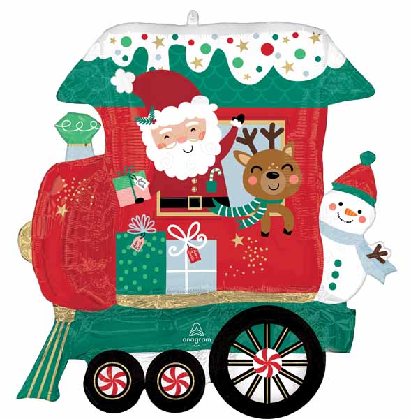 North Pole Express Train 28 Inch Foil Balloon