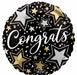 Congrats Stars 18-Inch Round Foil Balloon