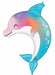 Under the Sea Dolphin 33-Inch Shaped Foil Balloon