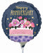 Anniversary Cake 9-Inch Round Foil Balloon