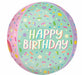 Ice Cream Party Happy Birthday 16-Inch Orbz Foil Balloon
