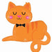 31-Inch Orange Tabby Cat Shaped Foil Balloon