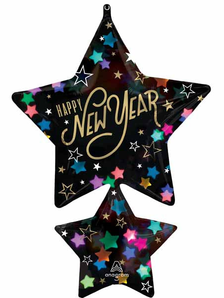 New Year Starlight 37" Foil Balloon