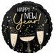 Bubbly New Year 18-Inch Round Foil Balloon