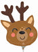 North Pole Reindeer Mini Shape Foil Balloon