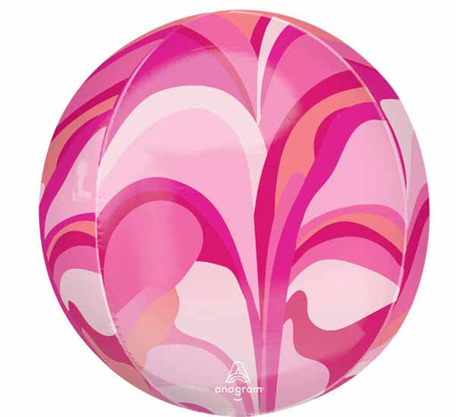 Pink Macro Marble 16" Orbz Foil Balloon