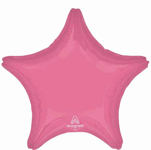 Vibrant Pink Star Foil Balloon, 19 Inch
