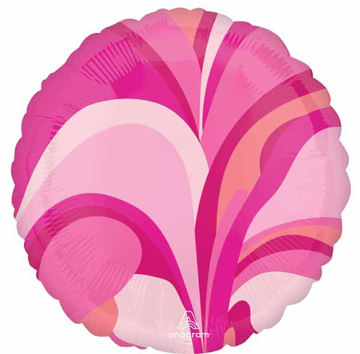 Pink Macro Marble 18-Inch Round Foil Balloon