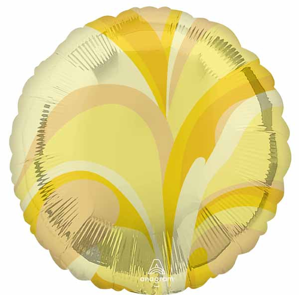 Gold Macro Marble 18-Inch Round Foil Balloon