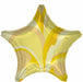 19 Inch Gold Macro Marble Star Foil Balloon