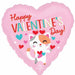 Purr-fect Kitty 18-Inch Heart Foil Valentine's Day Balloon