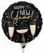 Bubbly New Year 9" Round Foil Balloon